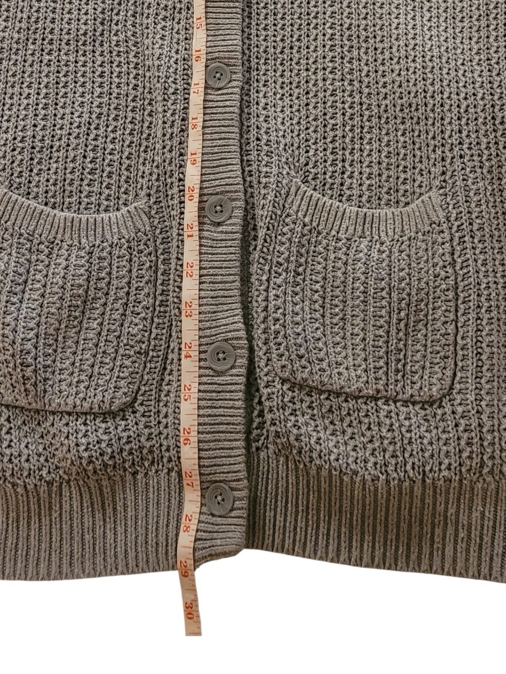BDG Grey Chunky Ribbed Button-Front Cardigan - Picture 5 of 7